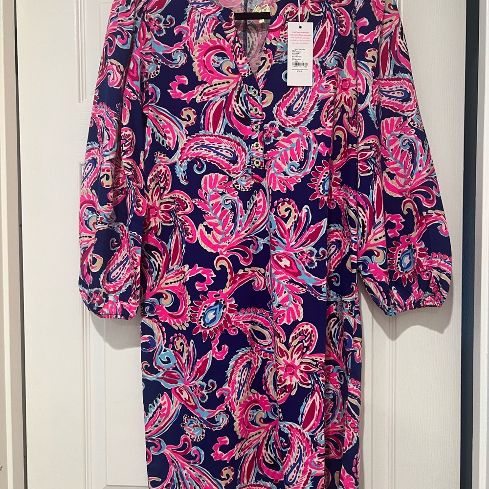 Lilly Pulitzer Emery Dress in Multi Flitting About - NWT, Size Small